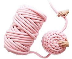 Filato di lana gigante, filato di lana per maglieria alluncinetto per maglieria alluncinetto estremamente morbido, spessore extra 30mm Lavoro a maglia, coperta, plaid, sciarpe, roving (0,5 kg)