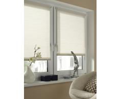 Gardinia Easyfix Decor 33166 - Persiana avvolgibile, 75 x 150 cm, montaggio tramite ganci e zone adesive, a strisce, colore: Bianco/Beige, altro, tessuto