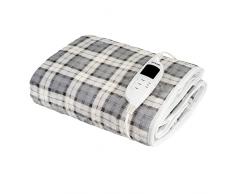 Stergar Coperta Scaldaletto Elettrica Matrimoniale 80 x 150 Cm in Morbida Fibra Termica, Termocoperta Imbottita con Telecomando, Riscaldamento Rapido e Sistema A Risparmio Energetico