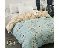 PENVEAT Nuovo Design 2018 1 pz Copripiumino Strisce Plaid Copripiumino Cura della Pelle Lenzuola in Cotone 150x200 cm / 180x220 cm / 200x230 cm Dimensioni, Giallo, 180x220 cm