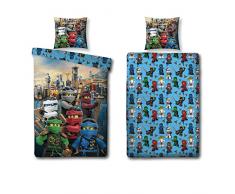 Character World Set biancheria da letto e federa in cotone Lego Ninjago (135 x 200 cm) 135 x 200