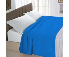 Italian Bed Linen Max Color Lenzuolo Sopra Tinta Unita, 100% Cotone, Matrimoniale, Nero, 270 x 300 cm