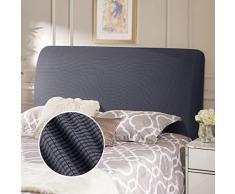 TAOCOCO Copertura per Testiera per Letto, Copritestata Letto Matrimoniale Testiera Imbottita Fodera Elastica Antipolvere Lavabile, Grigio 180-200 cm