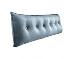 Rucener Grande Cuscino Schienale per Divano Cuscino Vita Semplice Moderno Testata di Letto Lombare Cushion Cuscino a Cuneo Comodino Cuscino Testiera Letto Lungo Grigio 180 CM