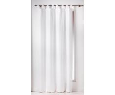 Douceur D'Intérieur - 1600515, Tenda Con Passanti , 140 X 260 Cm , Essentiel , Poliestere Unito , Bianco