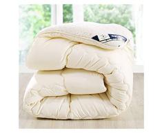 LXXSH Inverno patchwork piumino lana agnello caldo piumino cammello cotone trapunta Addensare coperta king queen size singolo doppio cashmere (colore: bianco, dimensioni: 150 x 200 cm 2,5 kg)