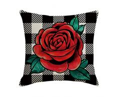 Federa decorativa per cuscino per la casa, struttura morbida, antipolvere, in lino, a forma di cuore, accessori per mobili, 45 x 45 cm, 2