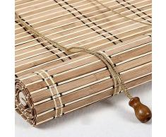 JIAOLUN123 Tapparella in Bamboo Tenda a Rullo in bambù in Stile retrò Tenda a Rullo a Pacchetto Protezione Solare e Protezione dalla Vista per finestre e Porte Tendina Parasole (80 x 180 cm)