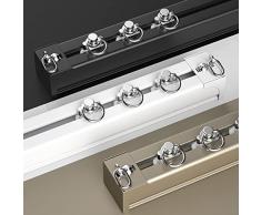 RVCREA Binario Scorritenda in Alluminio da 1-5 Metri,Binario per Tenda Scorrevole a Soffitto,Divisorio con Accessori di Montaggio (Color : White-Ceiling, Size : 3m/9.8ft)