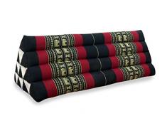 livasia | Cuscino Triangolare thailandese Largo | Sostegno di Schiena e nuca | Cuscino per Lettura o Televisione o Relax