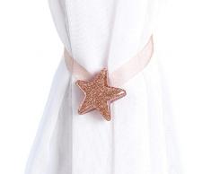 Danigrefinb Star Shape finestra tenda fibbia magnetica Tieback Holder camera da letto Home Decor, magnete, rosa, large