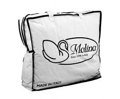 SofficePiuma Piumino d’oca Siberiana Molina art. Gilda 100% Piumino dOca Bianco Siberiano Certificato e garantito 10 anni (4 Stagioni, 250x200 Matrimoniale)