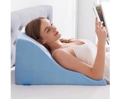 NOFFA Cuscini da Lettura a Cuneo in Memory Foam | Cuscino Gambe per Letto e Divano | Perfetto per Il Supporto della Schiena Durante Rilassarsi, Giocare, Leggere o Guardare la TV