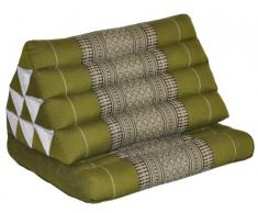 Wilai GmbH Cuscino Triangolo Thai, esteso Un Cuscino Piatto, Pieghevole, Fabbricato in Thailandia, Verde (81801)