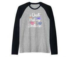 Ho trapunta passato la mia buonanotte divertente uncinetto lavoro a maglia amante Maglia con Maniche Raglan