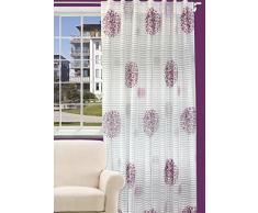 Splendid Collezione FLORYDA - Tenda con passanti nascosti, 140 x 245 cm, colore viola