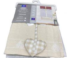 EUROSTYLE Coppia Tenda Shabby Effetto Lino SEMICOPRENTE E Passante (Modello Hawaii 60X150CM, Beige)