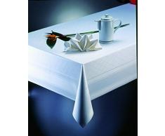 Gastro Uzal tovaglioli tessuto, 10 pezzi bianco tavolo biancheria Damasco, gastronomie tovaglie, Tovaglioli in stoffa, bianco con bordo Atlas (50 X 50)