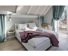 Generico Trapuntino Matrimoniale Primaverile (Matrimoniale 250x260 cm, Rosa Antico/Rosa Confetto)