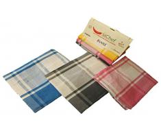 Viterbo Biancheria Set Strofinacci Asciughino Canovacci Cucina 6 Pezzi 50x70 CM in Cotone (Glorioso/Farfalla)