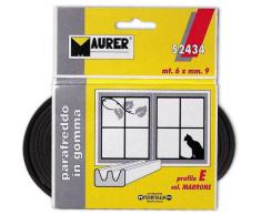 Parafreddo in Gomma autoadesivo Profilo P lunghezza 6 mt colore Marrone Maurer