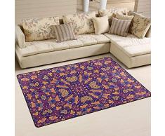 Fantazio tappeto mandala indiano ingresso zerbini dritto Carpet Gripper poliestere per angoli e bordi anti-curling ideale tappeto tappo per cucina/bagno 31 x 20IN/60 x 39IN, poliestere, 3, 31 x 20 inch