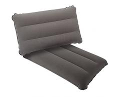 SUTAFOR Set di 2 Cuscini Gonfiabili per Viaggio, Spiaggia, Campeggio e Escursioni Pieghevole Cuscino da Esterno in Velluto 44x28 cm, Blu