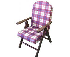 POLTRONA SEDIA SDRAIO AMALFI COLORE BORDEAUX in legno reclinabile 4 posizioni cuscino imbottito soggiorno cucina salone divano