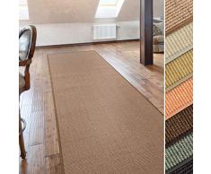 casa pura Sisal - Tappeto in Fibra Naturale, Prodotto di qualità Tedesco, combinabile con tappetini in sisal, 19 larghezze e 18 Lunghezze, Sughero, Teppich/Läufer 200x350 cm (BxL)
