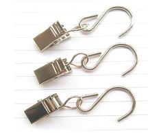 LIOOBO 30pcs Tenda appesa Clip panneggio Anelli per Camera da Letto Bagno Tenda Accessori Taglia l