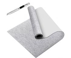 GELAISI Feltro Adesivo Rotolo,40*200cm Tessuto in Feltro Grigio Fogli Adesivi, Stoffa Adesiva Adatto per rivestimento per cassetti feltro, Mobili, cornici per foto, automobili, borse in pelle