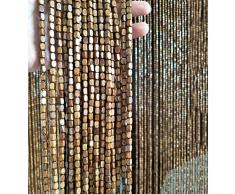XINGWANGG Tenda per Porta di bambù,Tende Porta a Perline in Legno Living Room Partition Retro Style,Pannello Decorativo Divisorio,Tende Fatte a Mano,Traspirante,Personalizzabile (70 Strands 70x200cm)
