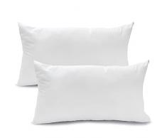 Cuscini Letto 40x70 2 Unità per Dormire Guanciale Lungo Morbido Antiacaro Anallergico Traspirante per Letto Matrimoniale e Decorativo Divano con Imbottitura 100% Poliestere