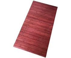 LaVelahome Tappeto bambù Bamboo Antiscivolo arredo Cucina Antiscivolo (80_x_150_cm, Rosso)
