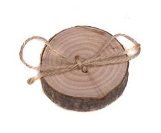 ULTNICE rustico porta anello anello nuziale cuscino shabby chic in legno anello portatore cuscino