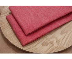 Varvara Home 1452/ 2 Tovaglioli Halina 45x45 cm, lino/ cotone (Rosso)