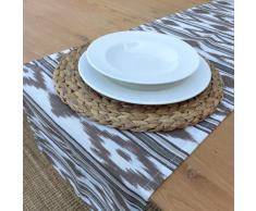 TRESMESTRES Runner da Tavola / Tavolo - In Colori Vivaci per Tutte le Decorazioni - Marrone, 40 x 140 cm