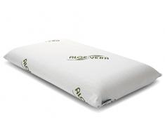 BES Cuscino Cervicale per Dormire Memory Foam allAloe Vera 70x42x12, Cuscino Letto Ortopedico Made in Italy