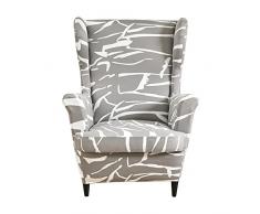 CHNSHOME Copripoltrona 1 posto con orecchie elasticizzato 2 pezzi Fodere per poltrone a orecchioni Coprisedile per poltrona Copripoltrona con Orecchie