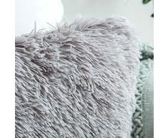 MIULEE Cuscini Divano Decorativo Fodere Cuscini Lussuoso Arredo Casa per Divano Letto18 X18 Pollici 45 X 45 cm Grigio Set of 2