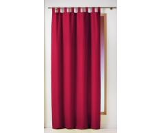 Douceur DIntérieur - 1600520, Tenda Con Passanti , 140 X 260 Cm , Essentiel , Poliestere Unito , Rosso