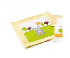 Pali - Coperta in pile per letto Bosco, colore: Arancio