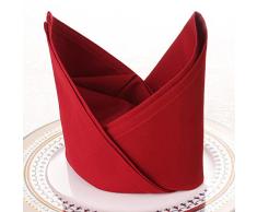 Tovaglioli Stoffa6 Pezzi Hotel Ristorante Tovagliolo Cotone Piegato Bocca Panno Tazza Tovagliolo Di Stoffa Semplice Tovagliolo Di Cotone Rosso A 45*45 Cm