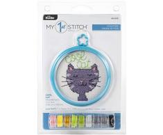 Plaid - Kit per punto croce, motivo: quadretti, multicolore