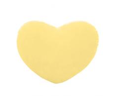 haohao3 Cuscino a Forma di Cuore, 15 cm Cuscino Decorativo a Forma di Cuore in Cotone PP Morbido Regalo Amante della Bambola Creativa Giallo