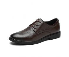 Generic Vestiti Oxford for Uomini Lace Up Plaid BrUccio Derby Derby Scarpe in Pelle Anti-Slip in Gomma Blocco Block Business Business (Color : Brown, Size : 38 EU)