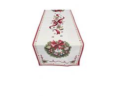Runner striscia rettangolare Centrotavola gobelin Maestri Cotonieri Fiocco Natale