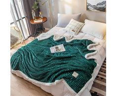 CDML Coperte Pile Coperta di Flanella Spessa Calda di Agnello Cashmere Coperta Invernale Doppia trapuntino Singolo -1,5x2,0 m