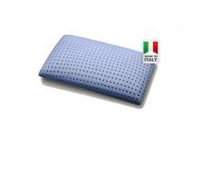 Materassimemory.eu - Cuscino in Memory Foam Acquagel saponetta Forato Misura 73x42x Alto 15cm Circa Anallergico Guanciale Memory Made in Italy