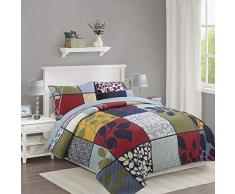 Trapuntina Copriletto Trapuntato Trapuntino Matrimoniale Trapunta Estiva Singolo Copriletto Trapuntato Patchwork 3 Pezzi,230x250cm